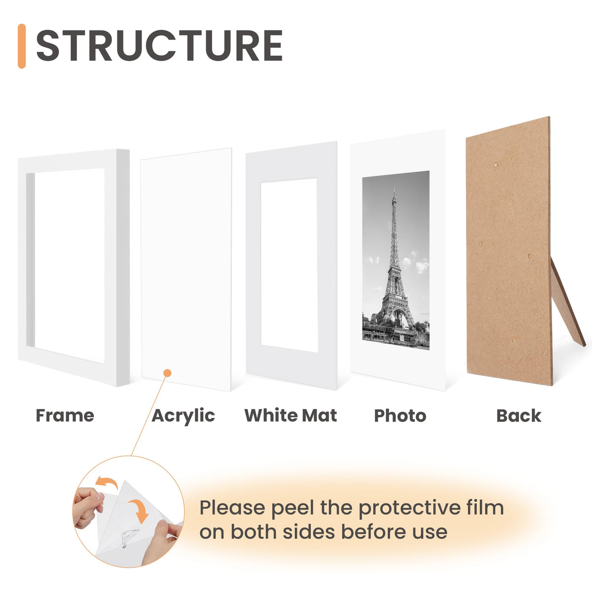 Upsimples frame display options for wall or tabletop setups