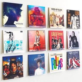 Upsimples vinyl wall mount 12in displays records as floating art.