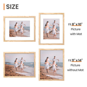 upsimples wall display frame shown in portrait or landscape layout