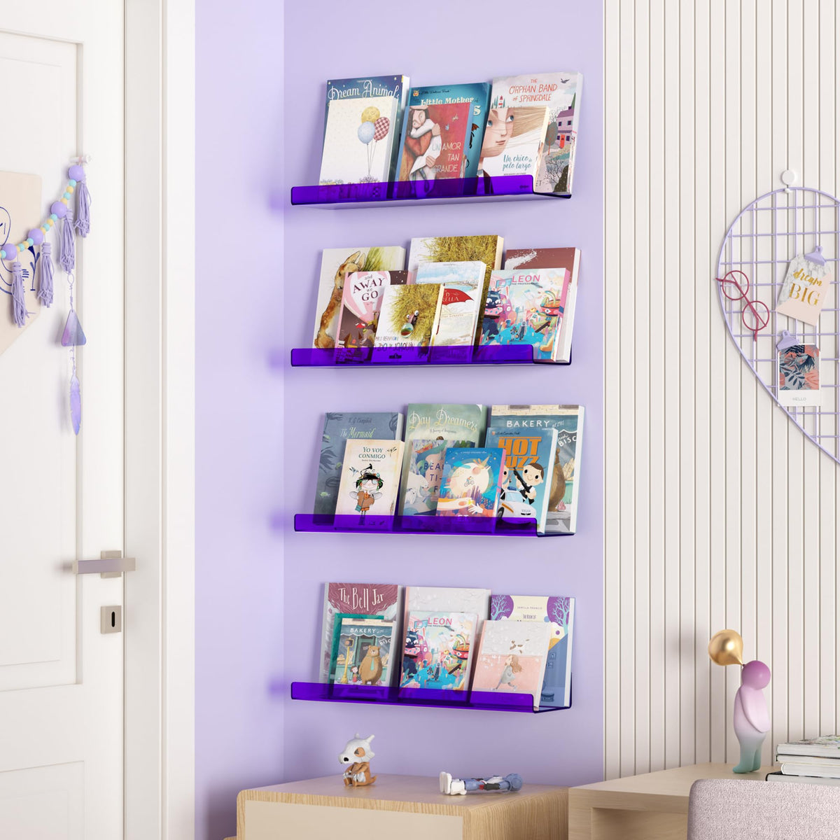 Upsimples wall display with items demonstrates space-saving organization options