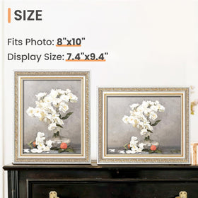 Upsimples ornate wall frame with hanging hooks for easy wall display