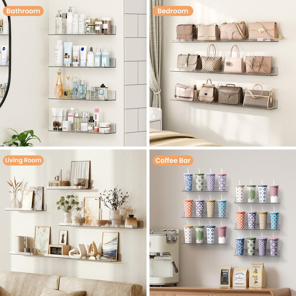 upsimples wall shelves for bathroom organization and storage