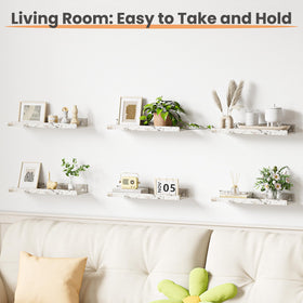 Upsimples wall shelves organize living room decor and daily essentials