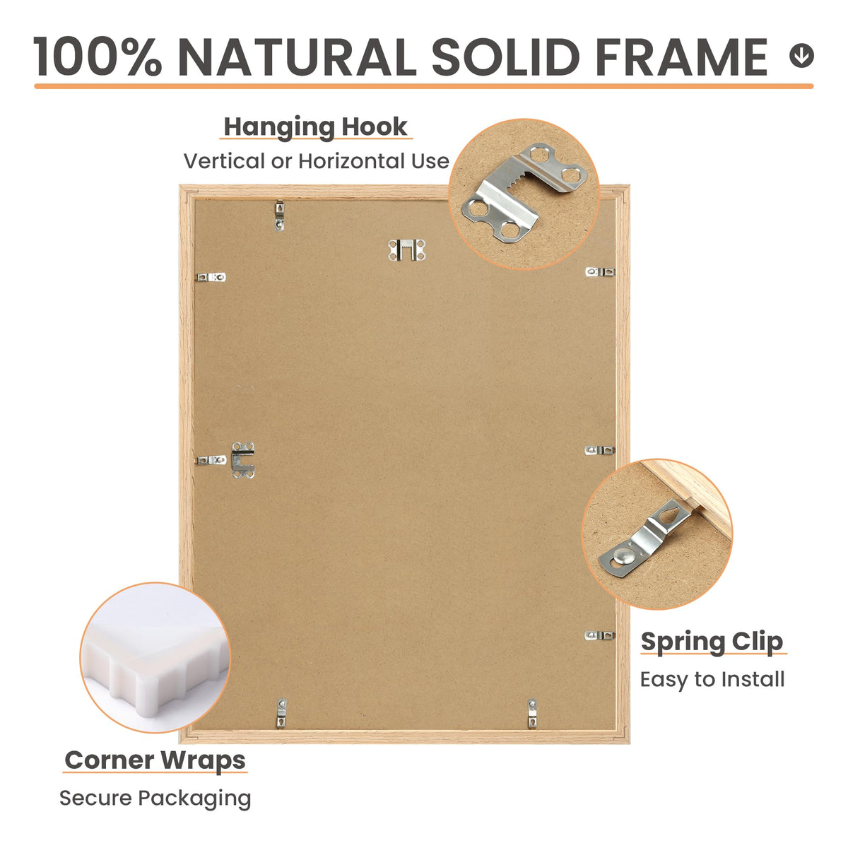 Upsimples 16x20 frame without mat for larger portrait layouts.
