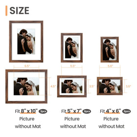 Upsimples wooden frames with a clear plastic cover protect memories without glass risk.
