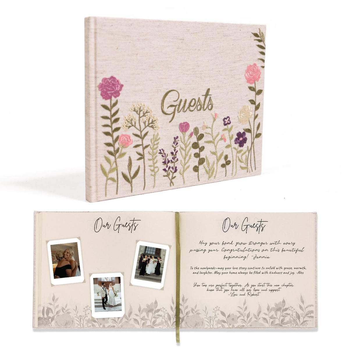 Upstart Decor versatile guest book for weddings, baby showers, funerals.