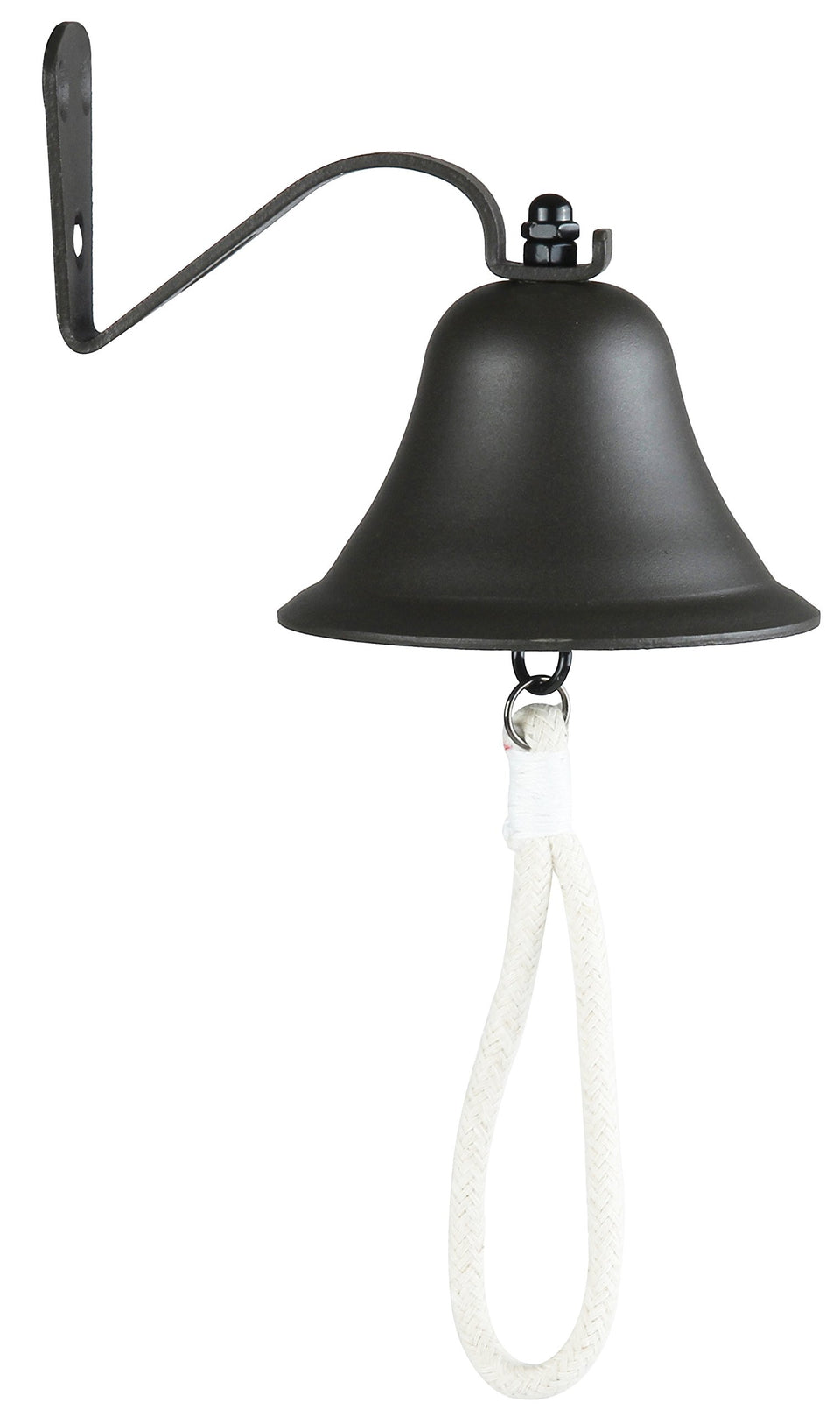Upstreet large cast iron dinner bell mounted on wall for outdoor or indoor use.