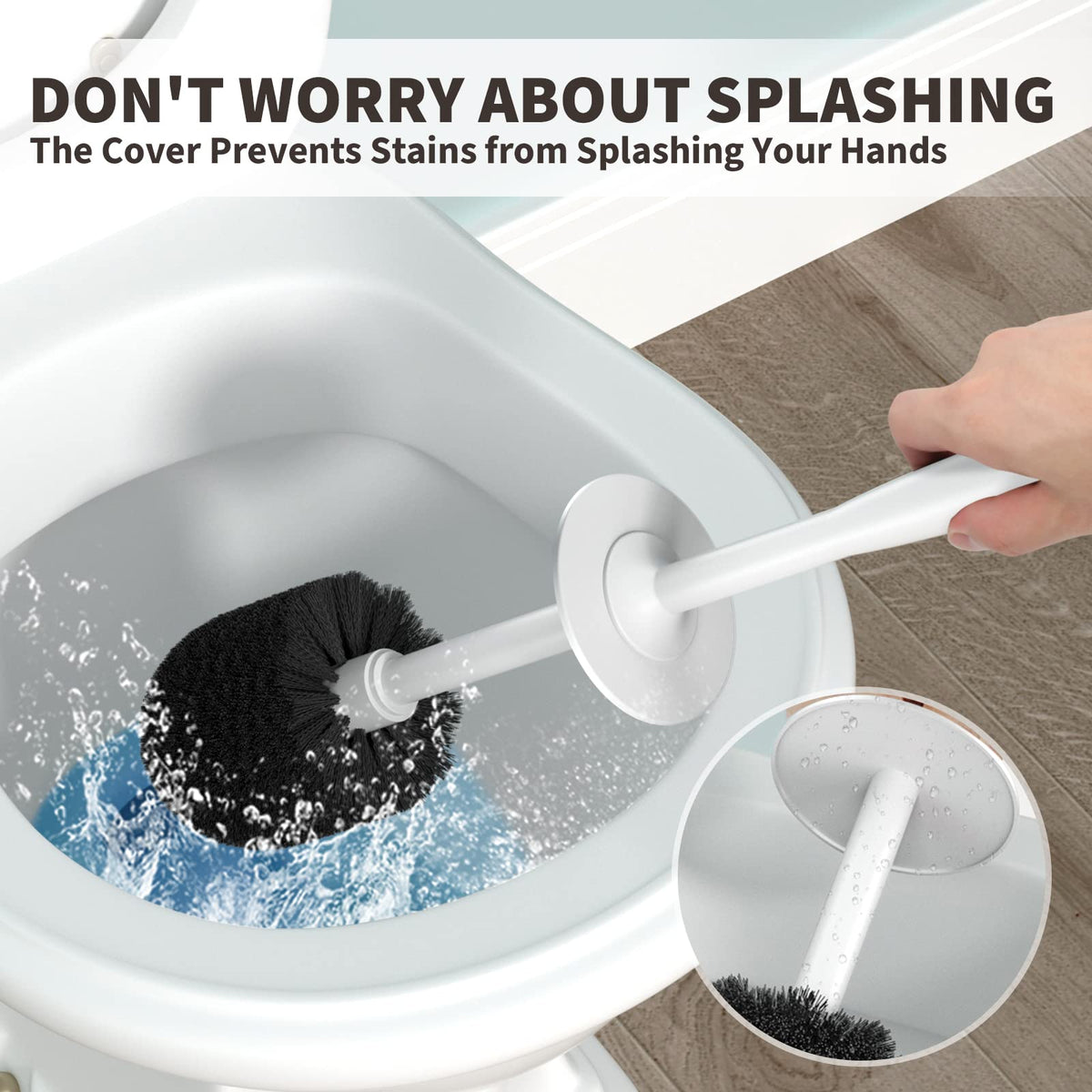 Uptronic brush dense bristles for deep rim cleaning
