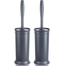 Uptronic 2-pack toilet brush with holder conceals head for tidy, stylish bathrooms.