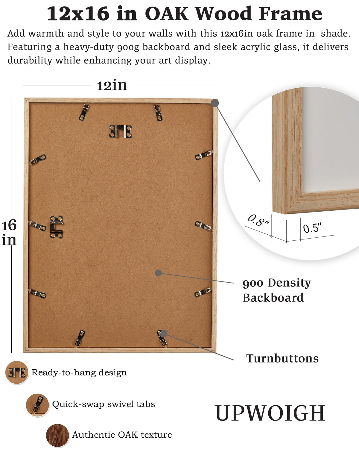 UPWOIGH easy wall arrangement frame enabling quick gallery setup.