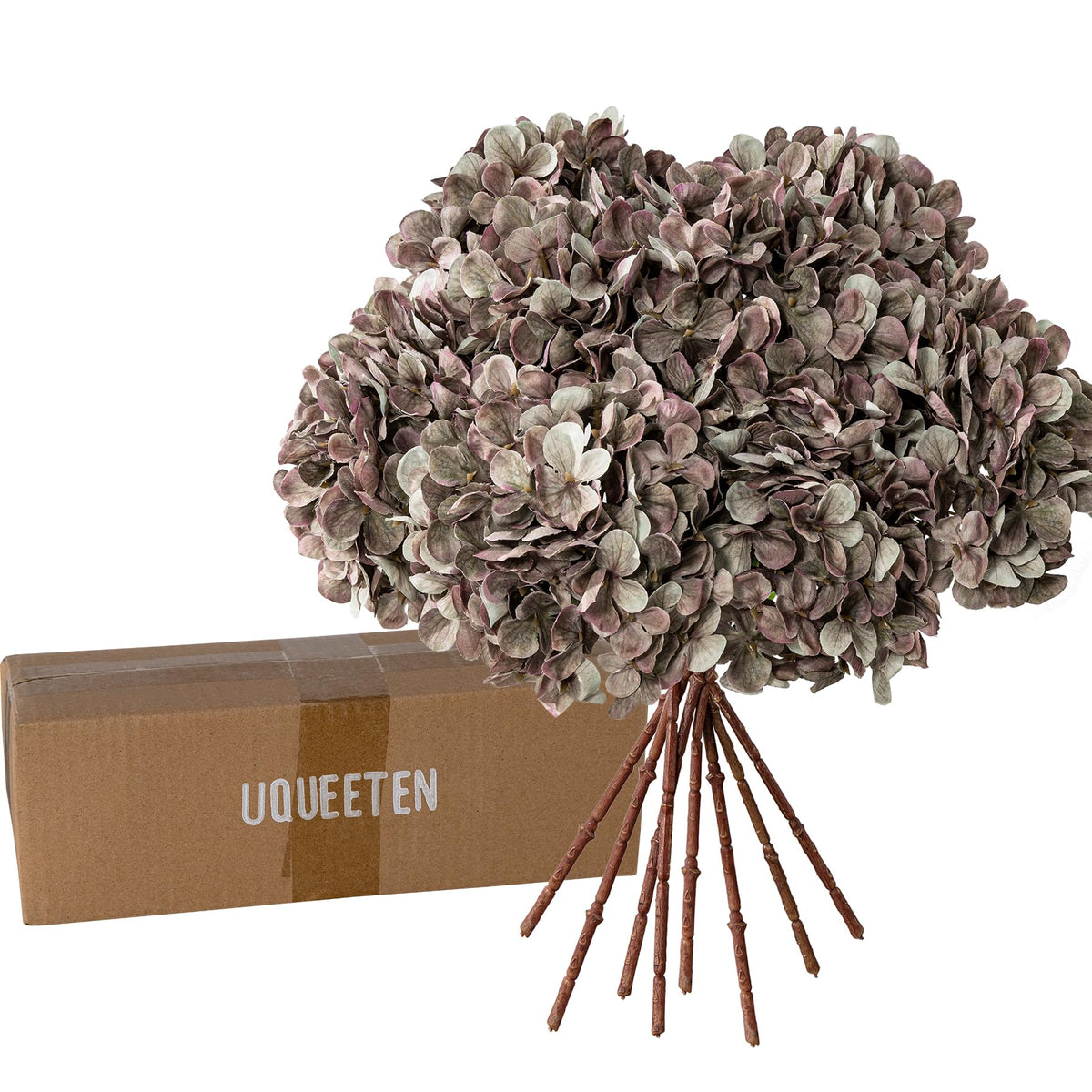 Uqueeten packaging protects hydrangea bouquet during shipping
