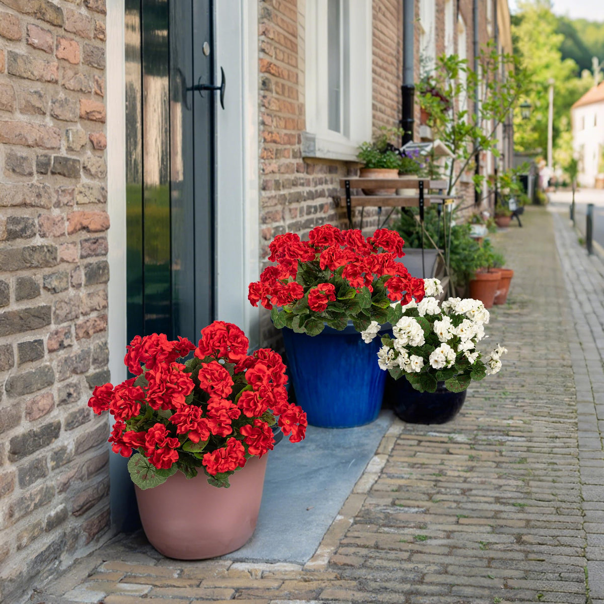 Uqueeten geranium UV-resistant material stays bright in outdoor settings.