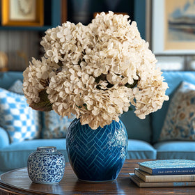 Uqueeten hydrangea centerpiece white ideal for dining tables and desks.