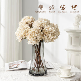 Uqueeten hydrangea cluster white with 5.9 inch diameter for grand decor.