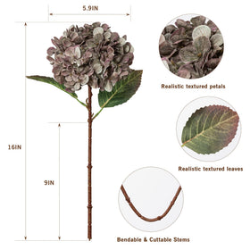 Uqueeten hydrangea stem with wire core for easy shaping