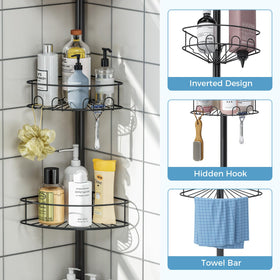 Urackify adjustable shelves maximize vertical space for tall bottles and bulkier items.