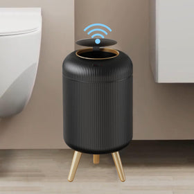 URALFA motion sensor trash can lid opens for hands-free use