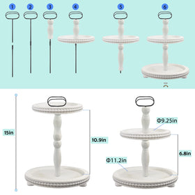 Urban Deco tiered dessert stand in wood, ideal for treats
