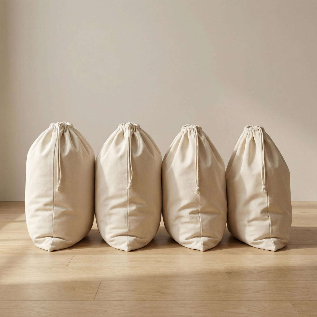 Urban Villa drawstring closure keeps contents secure during transit.