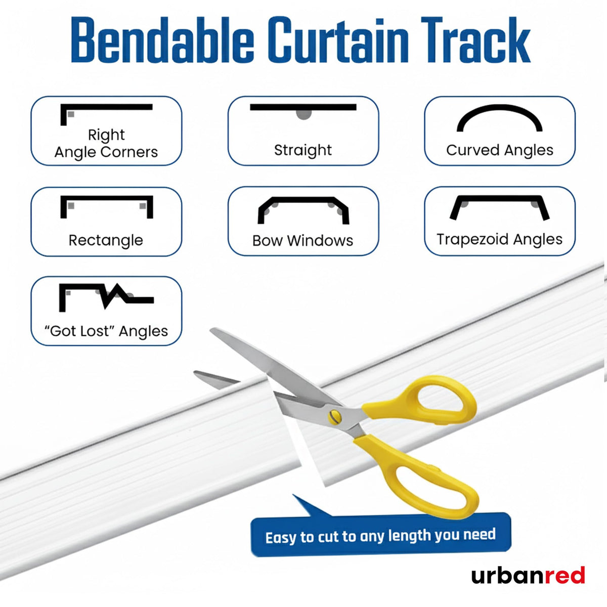 UrbanRed track cut-to-size option lets you fit irregular spaces