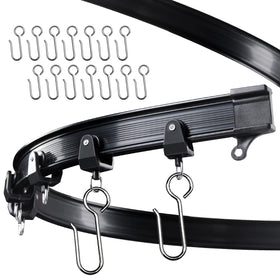 UrbanRed flexible curtain track 16.4ft, ceiling installation for versatile room shapes.