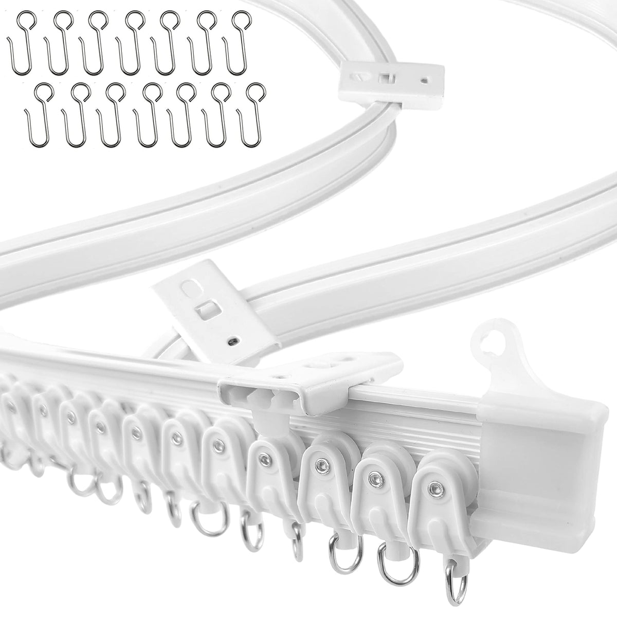 UrbanRed flexible curtain track curve full kit enables DIY room division