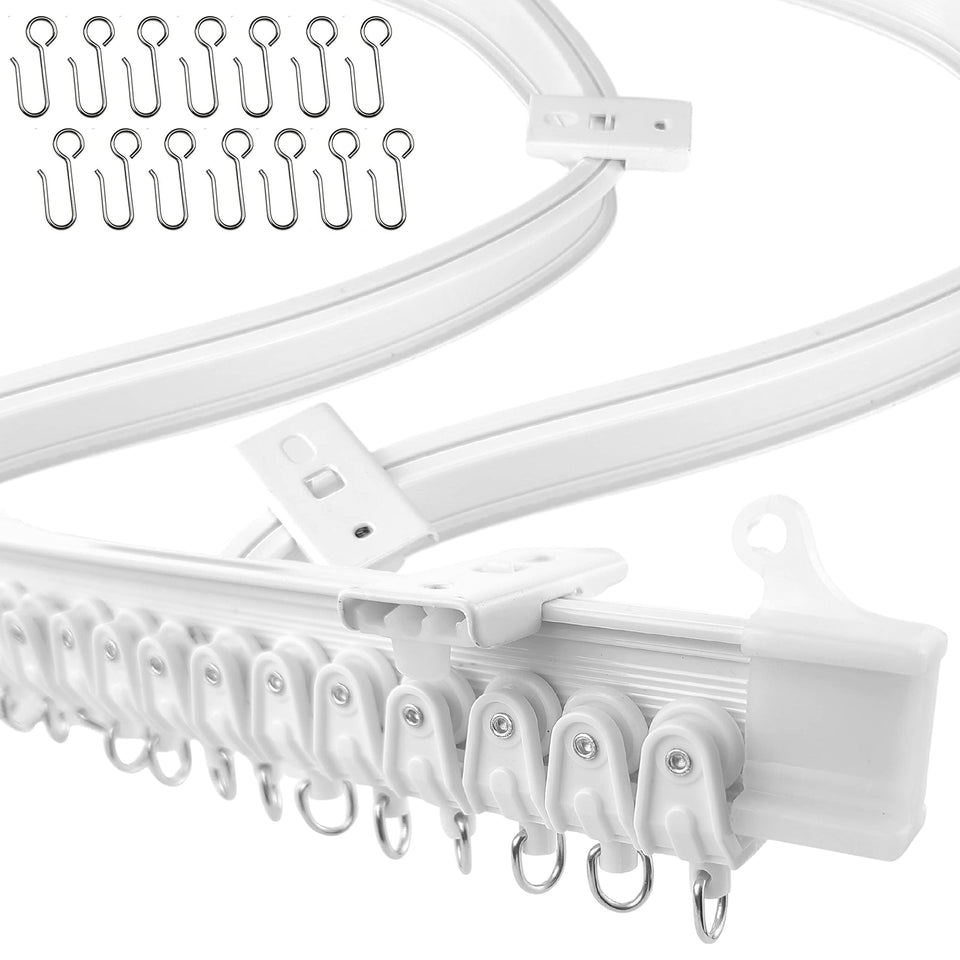 UrbanRed flexible curtain track curve full kit enables DIY room division