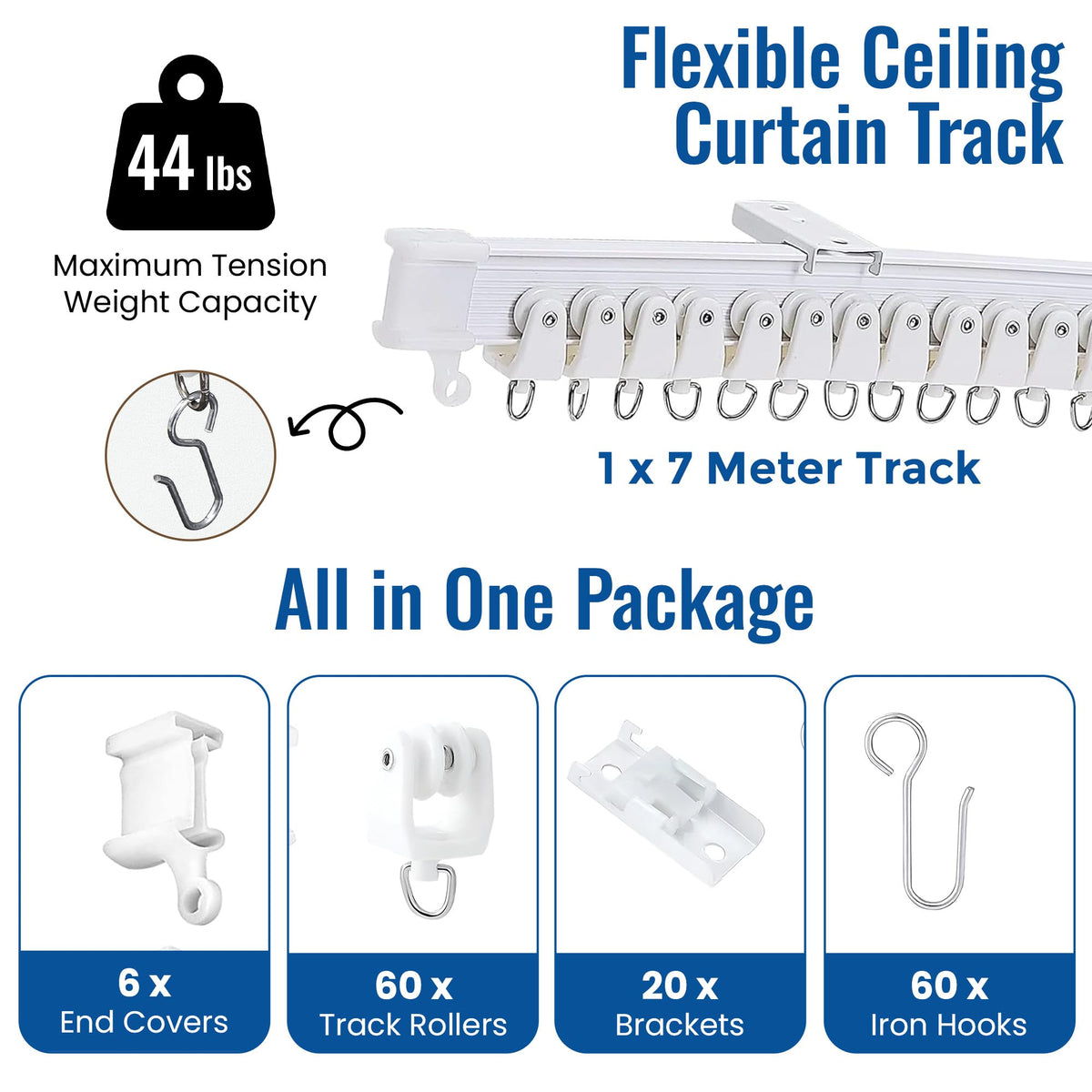 UrbanRed rollers close-up showing smooth gliding for easy curtain movement