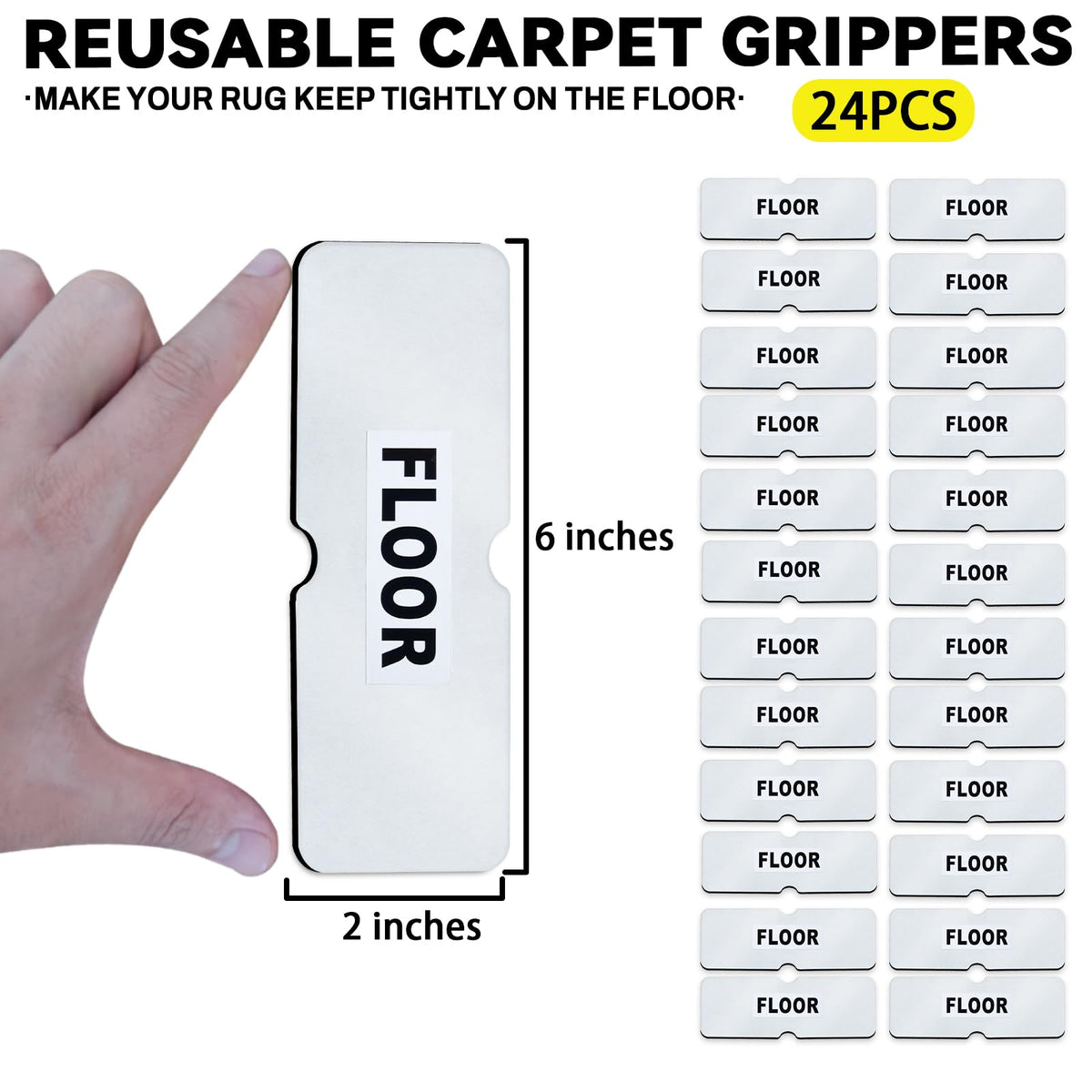 Urdar Brunnr edge-hold rug stickers prevent curling on area rugs