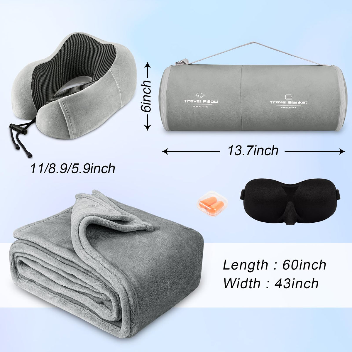 urnexttour duffel bag clip keeps pillow and blanket secure.