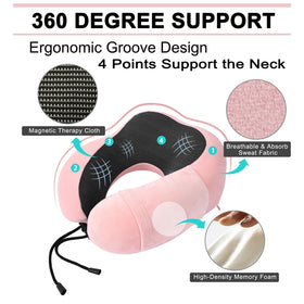 urnexttour pink sleep mask blocks light for better rest during flights.