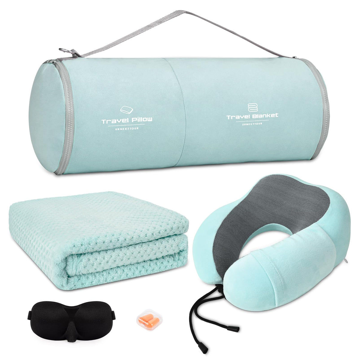 urnexttour travel pillow demonstrates memory foam neck support for long flights