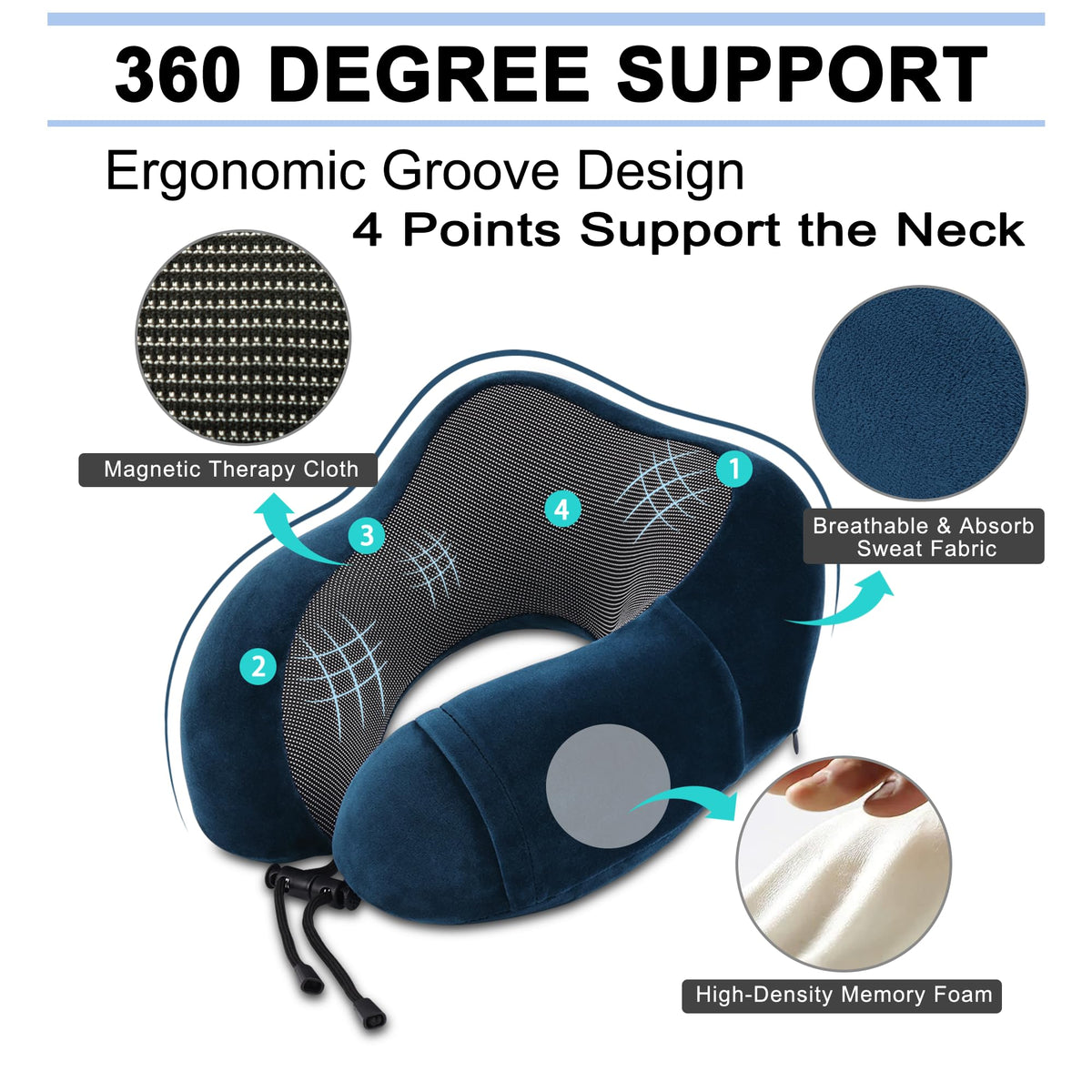 urnexttour pillow side pocket storage for phone on the go