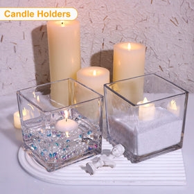 UrSpeedtekLive square vase candle-holding option for ambiance