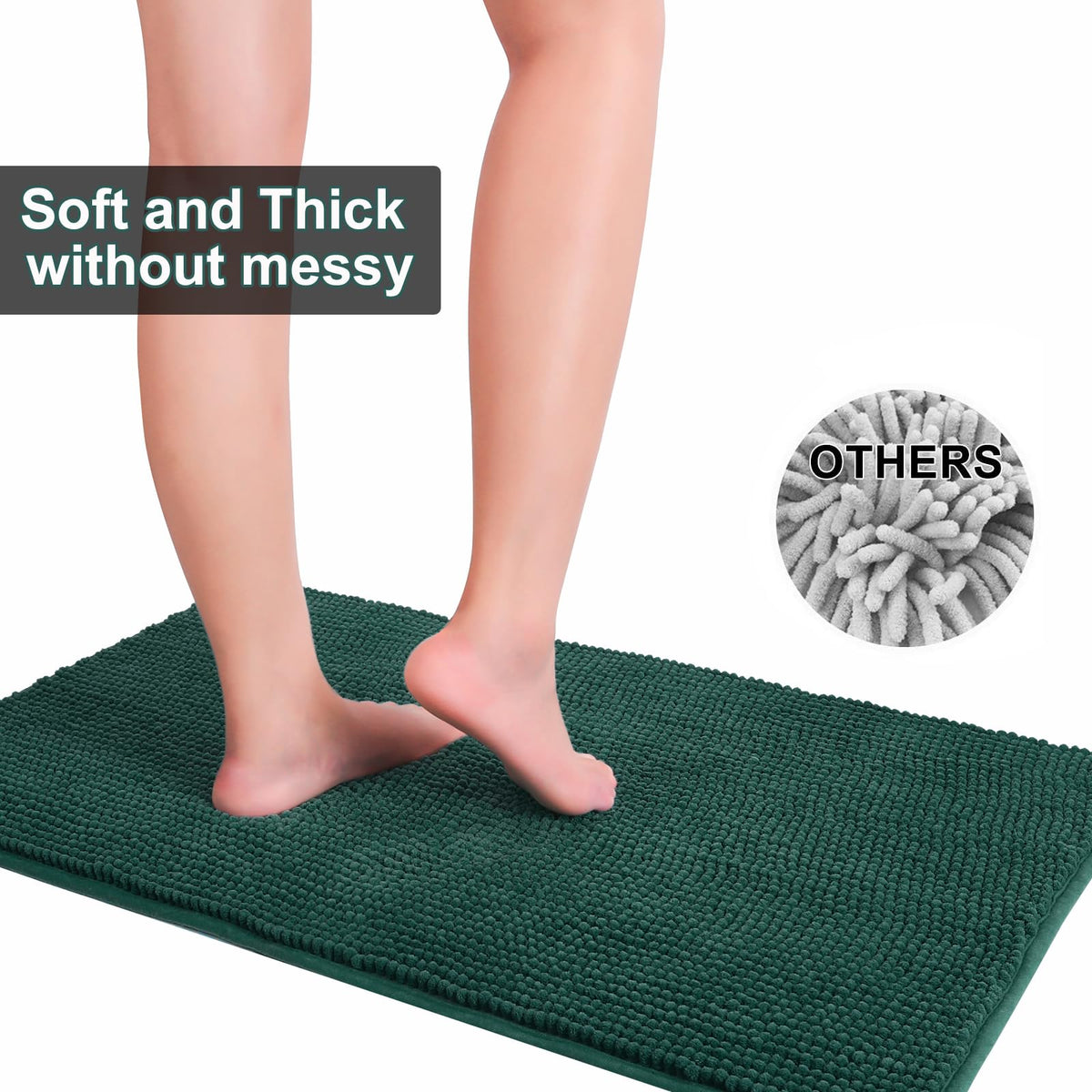 Urvoix non-slip backing rug secures grip on dry tile