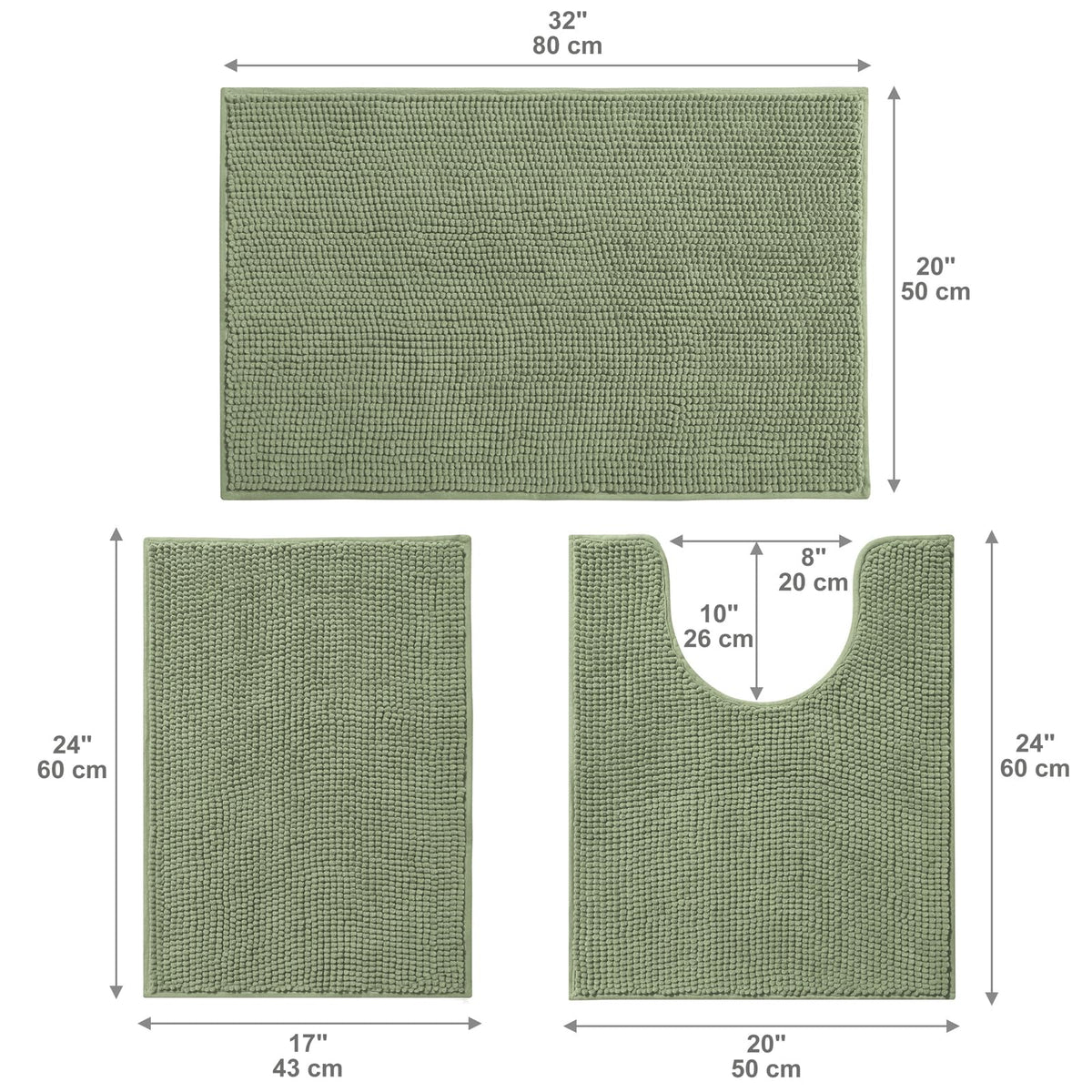 Urvoix bathroom rugs add inviting decor with practical comfort.