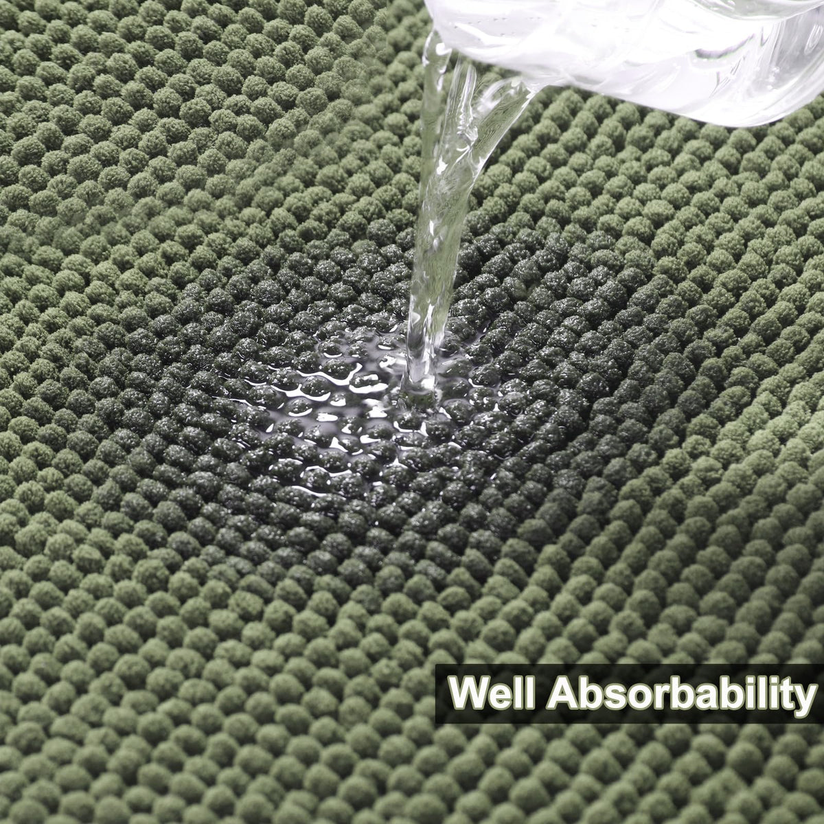 Urvoix TP rubber bottom keeps mat steady on dry tile.
