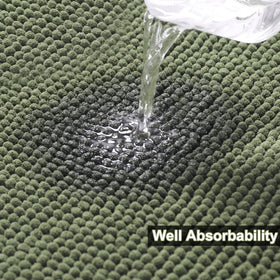 Urvoix TP rubber bottom keeps mat steady on dry tile.