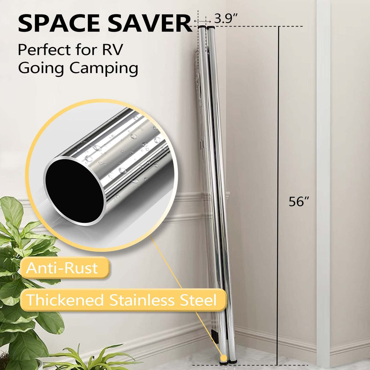 URYAN rack with 20 windproof hooks for better airflow and tangle-free drying