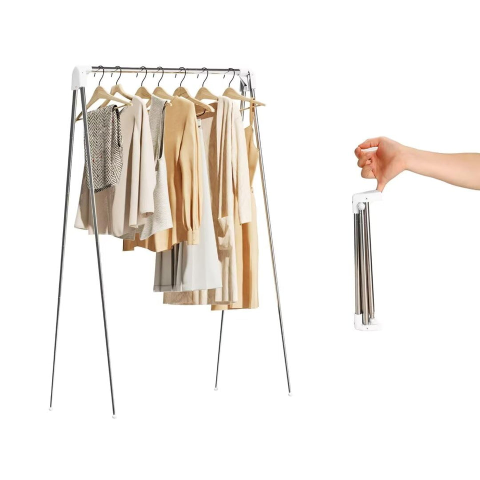 URZCT Travel Garment Rack folded compact for easy packing and backpack travel