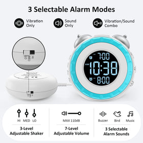 uscce clock USB port at the back charges your phone while you sleep