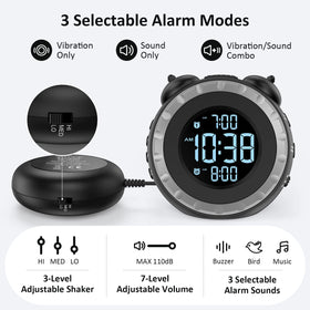 USCCE USB port charges devices overnight near the clock.