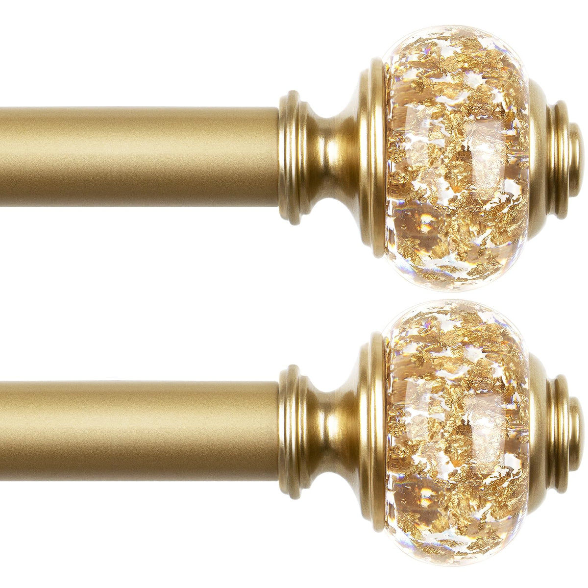 USFOOK 2-pack curtain rod with telescoping 32–58 inch reach for easy length customization.