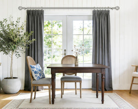 USFOOK 7/8 inch diameter rod provides sturdy support for heavy drapes