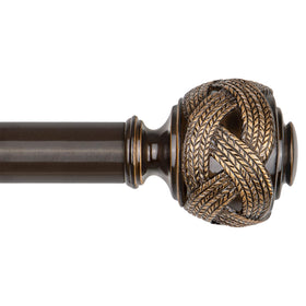 USFOOK bronze curtain rod extended to 32-58 inches for a precise fit