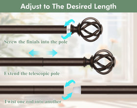 USFOOK smooth-sliding action prevents curtain snagging during operation.