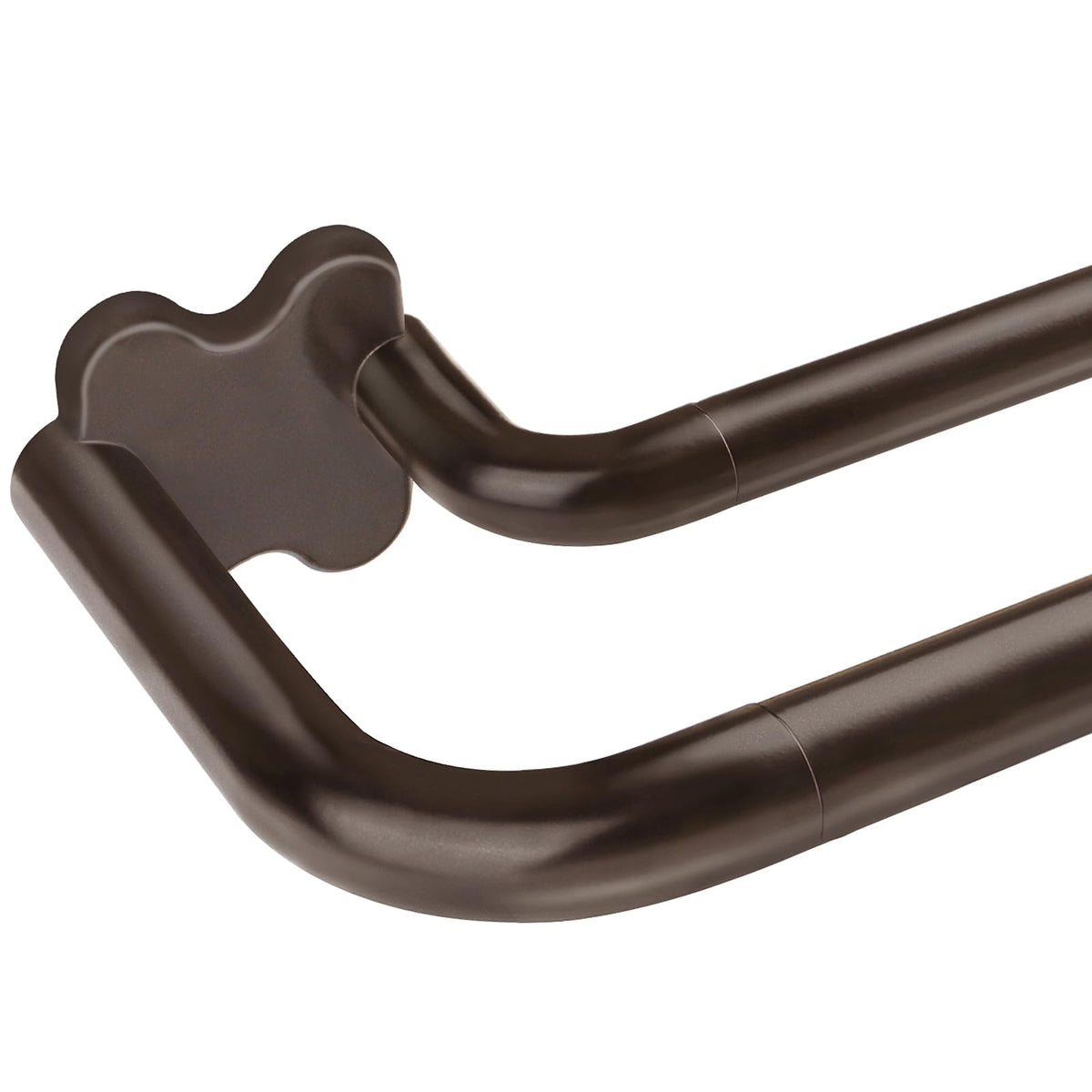 USFOOK bronze double curtain rod with telescoping length adapts to your window for a precise fit.