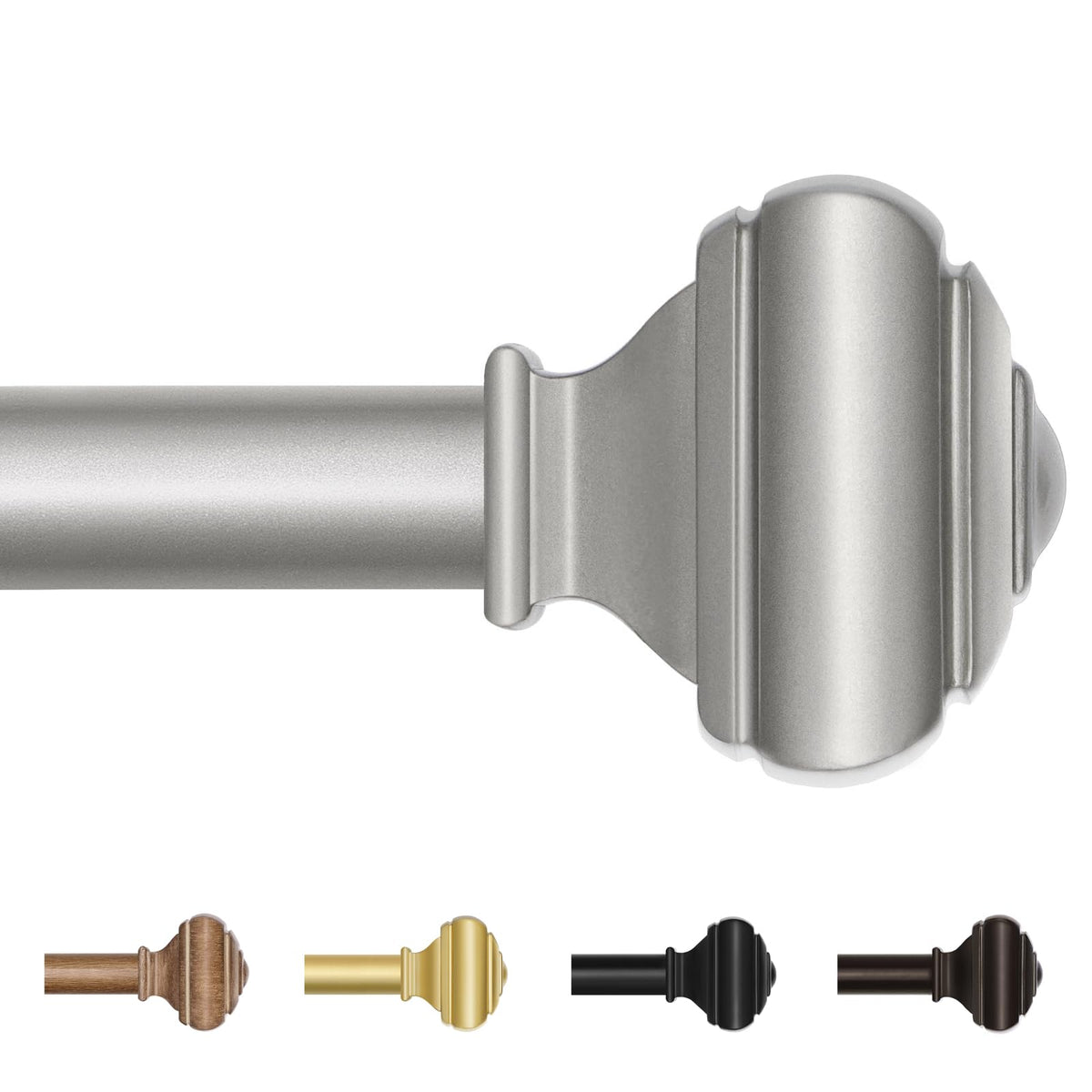 USFOOK curtain rod assembly extended to fit wide windows with a seamless look.