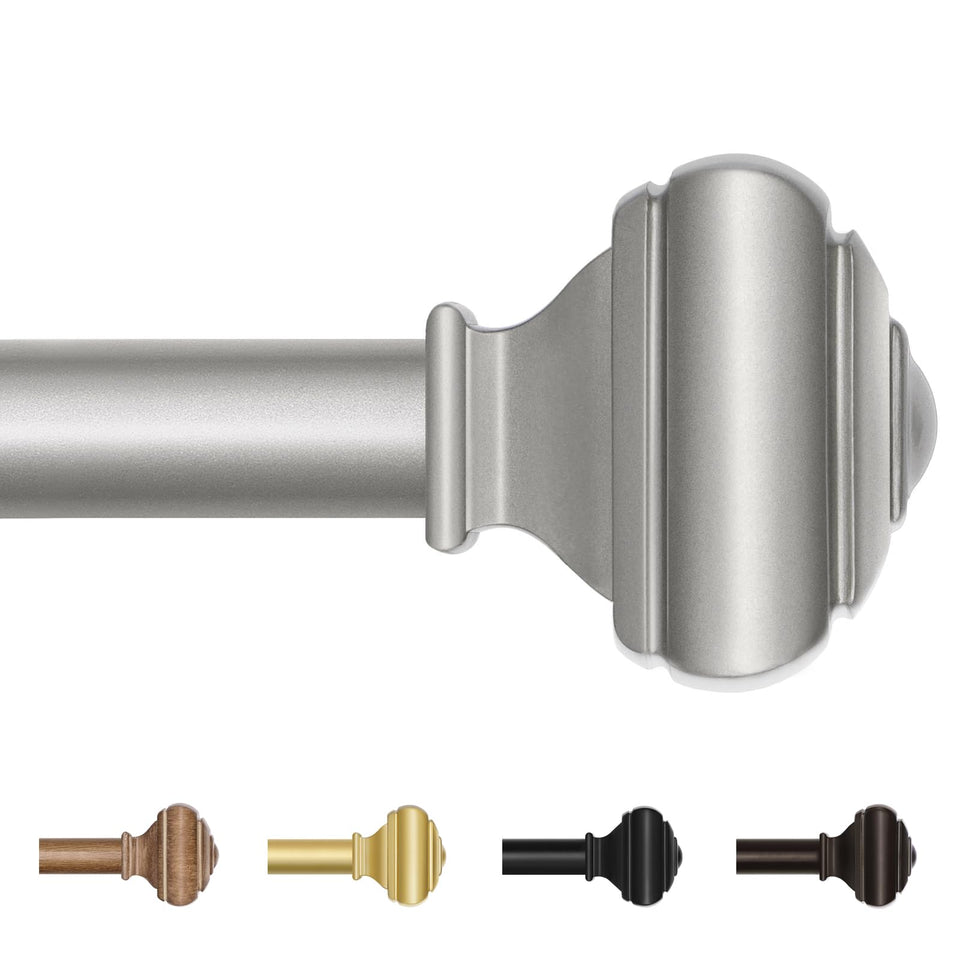 USFOOK curtain rod assembly extended to fit wide windows with a seamless look.