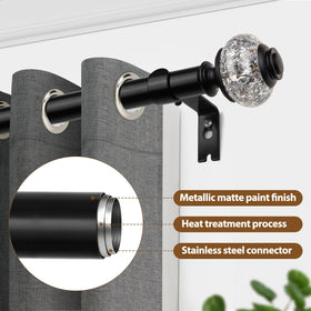 USFOOK crystal-bling finial adds elegant decorative touch
